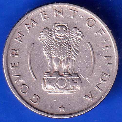 Government Of India 1955 Quarter Rupee kolkata mint Coin ANH2705