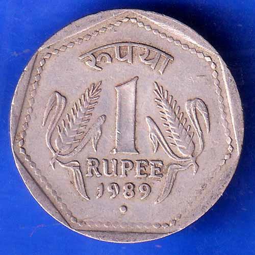 REPUBLIC INDIA 1989 NOIDA MINT ONE RUPEE COIN ANH2805