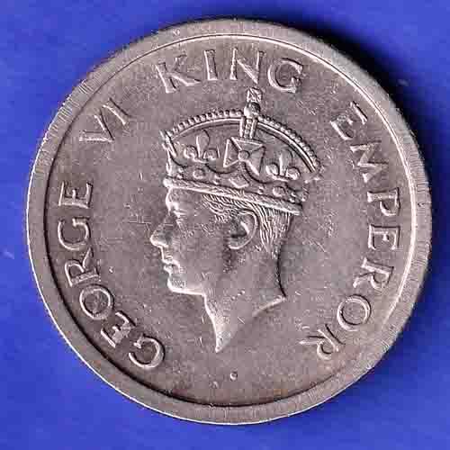 George VI King Emperor 1947 One Rupee Coin HSK607