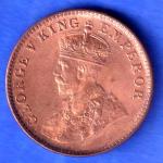 British india 1929 George v one quarter anna copper coin SK1007