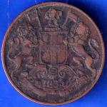 East India Company 1835 One Quarter Anna Copper Coin ANH608