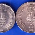 SET OF 2 : Republic India 1990 1998 two rupee Coin ANH1810