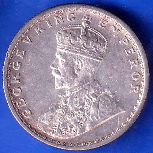 British India King George V 1936 Half Rupee Silver Coin ANH2657