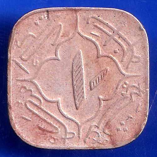 Princely State Of Hyderabad MIR USMAN ALI KHAN 1 Anna Coin ANH1926