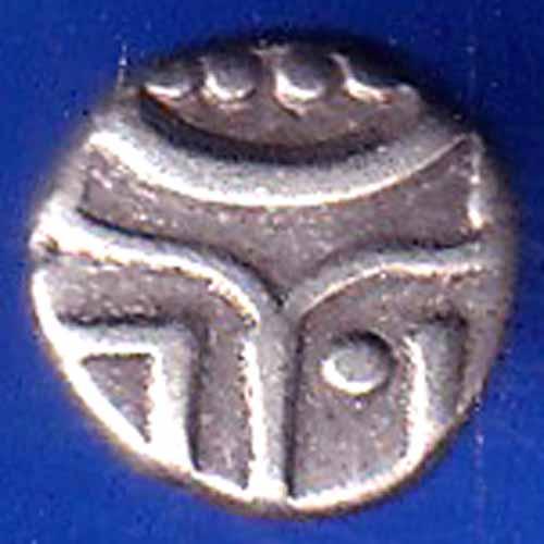 TRAVANCORE STATE RAJARAM VERMA IV SILVER CHUKRAM COIN ANH1735