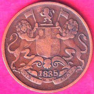 East India co., One quarter Anna 1835 copper coin