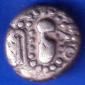 ANCIENT INDIA GADHAYA DYNASTY KING PORTRAIT COIN ANH2606