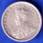 British India 1936 George V 1/4 Rupee Silver coin SK819