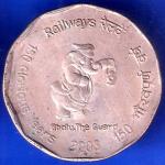 Republic India 2003 Bombay Mint Bholu The Guard 150 Glorious Years Of Railway 2 Rupee Coin