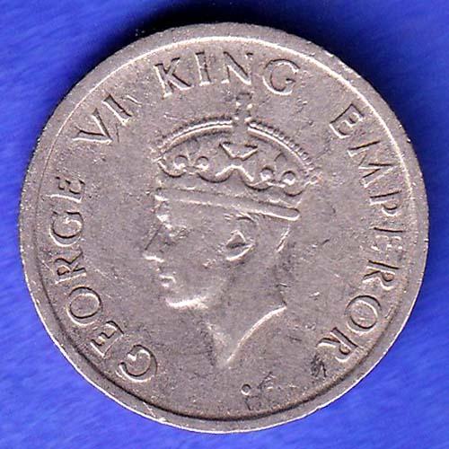 George VI King Emperor 1947 Bombay Mint One Rupee Coin HSK959