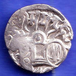 Hindushahia, kabul n gandhara silver drachma horseman n bill type coin SK13