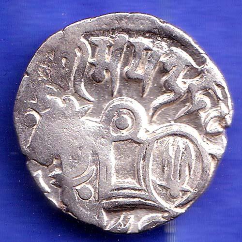 Hindushahia, kabul n gandhara silver drachma horseman n bill type coin SK13