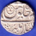 INDORE STATE SUN FACE INO SHAH ALAM II MALHAR RAO ONE RUPEE SILVER COIN SK662