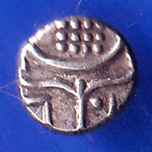 TRAVANCORE STATE RAJARAM VERMA IV SILVER CHUKRAM COIN ANH1935