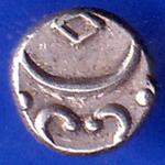 TRAVANCORE STATE RAJARAM VERMA IV SILVER CHUKRAM COIN ANH1935