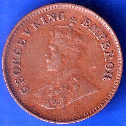 British India 1936 George V King Emperor Half Pice Coin ANH1750