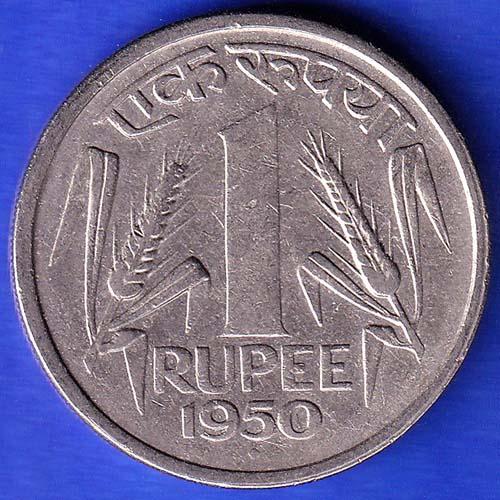 Governnment Of India 1950 One Rupee BOMBAY MINT Coin ANH3208