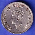 George VI King Emperor 1947 Bombay Mint One Rupee Coin SK509
