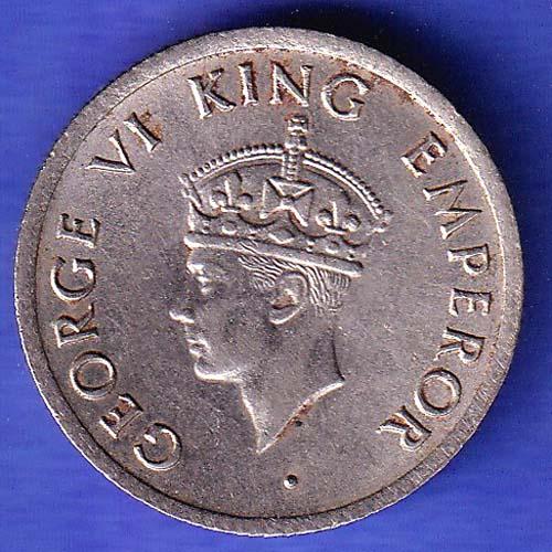 George VI King Emperor 1947 Bombay Mint One Rupee Coin SK509