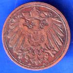 DEUTSCHES REICH 1890 1 PFENNIG RARE COPPER COIN ANH3011