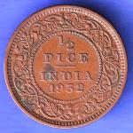 BRITISH INDIA 1952 george v pice copper coin SK259