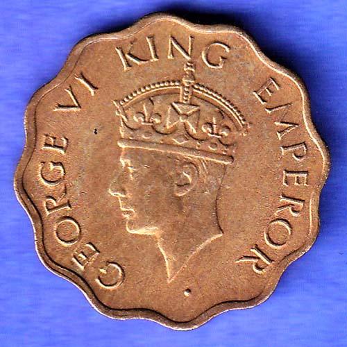 BRITISH INDIA 1942 GEORGE VI 1 ANNAS COIN SK768