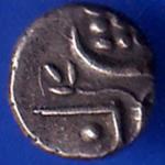 TRAVANCORE STATE RAJARAM VERMA IV SILVER CHUKRAM COIN ANH1197