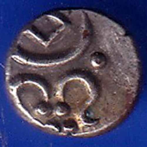 TRAVANCORE STATE RAJARAM VERMA IV SILVER CHUKRAM COIN ANH1197
