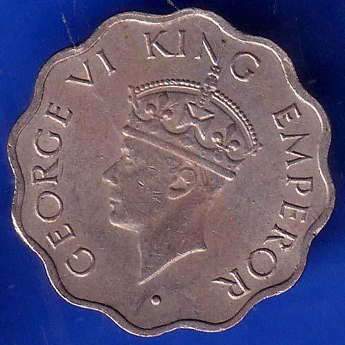 British India 1946 George VI King 1 Anna Coin ANH310