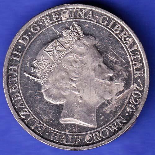 ELIZABETH II DEI-GRA REGINA. GIBRALTAR 2020 HALF CROWN NEWER WAS SO MUCH OWED BY SOMANYTO SO FEW SK63