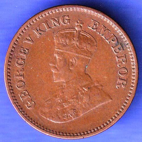 BRITISH INDIA 1952 george v pice copper coin SK259