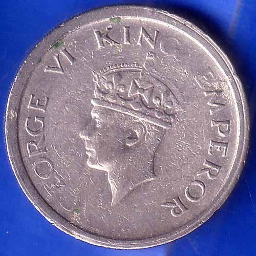 British India 1947 George vi king one rupee BOMBAY MINT coin ANH2660