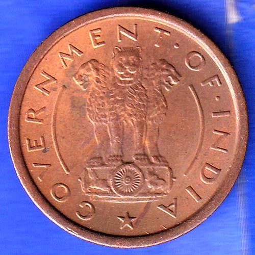 Governnment Of India 1953 bombay mint One Pice Coin ANH3210