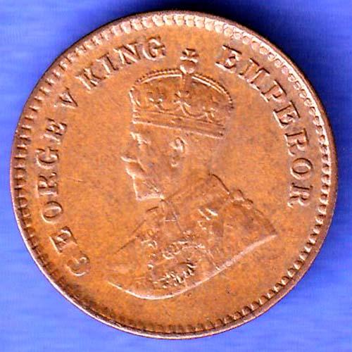 BRITISH INDIA 1933 1/12 ANNA GEORGE VI COPPER COIN SK1065