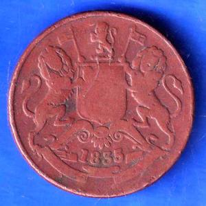 East India Compnay 1835 Half Anna Copper Coin ANH2809