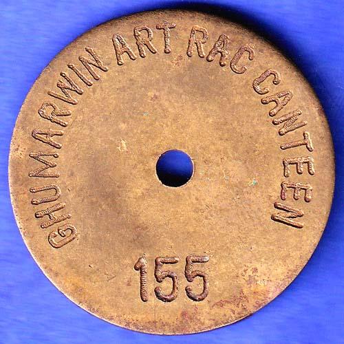 CANTEEN TOKEN : GHUMARWIN ART RAC CANTEEN 155 SK512