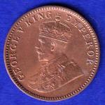 unc British india 1936 George v one quarter anna copper coin :– SB109