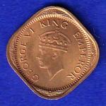 British India 1944 George VI King HALF Anna Coin:-SB150