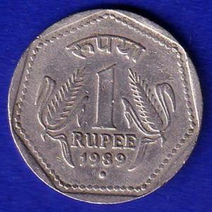 Republic India 1989 NOIDA MINT One Rupee  Coin :-SB180