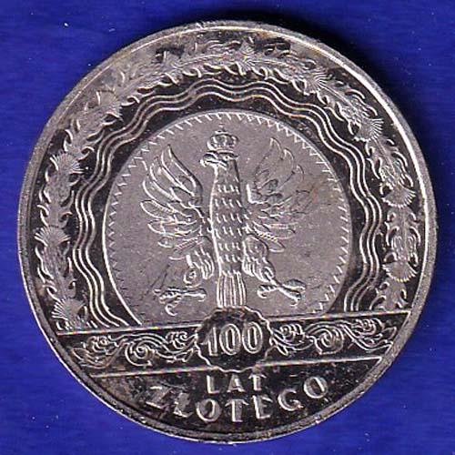 world coin: 100 LAT ZLOTEGO :-SB85