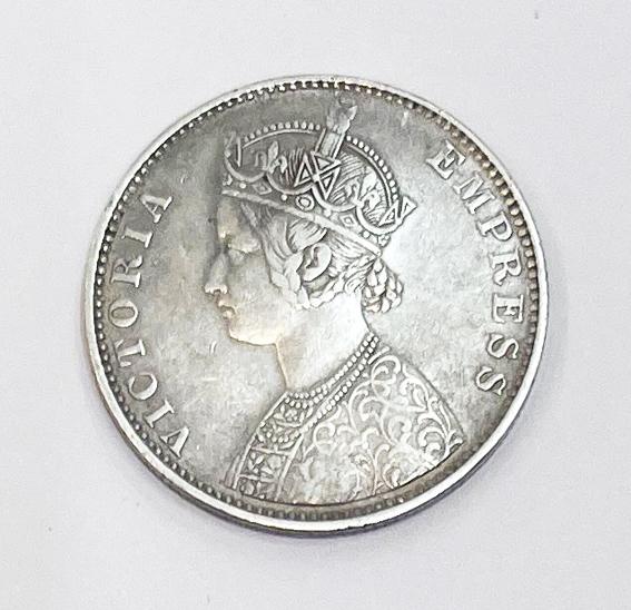 1 Re Britsh India 1901 silver coin