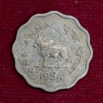 1 Anna 1954 Coin (Mumbai Mint)