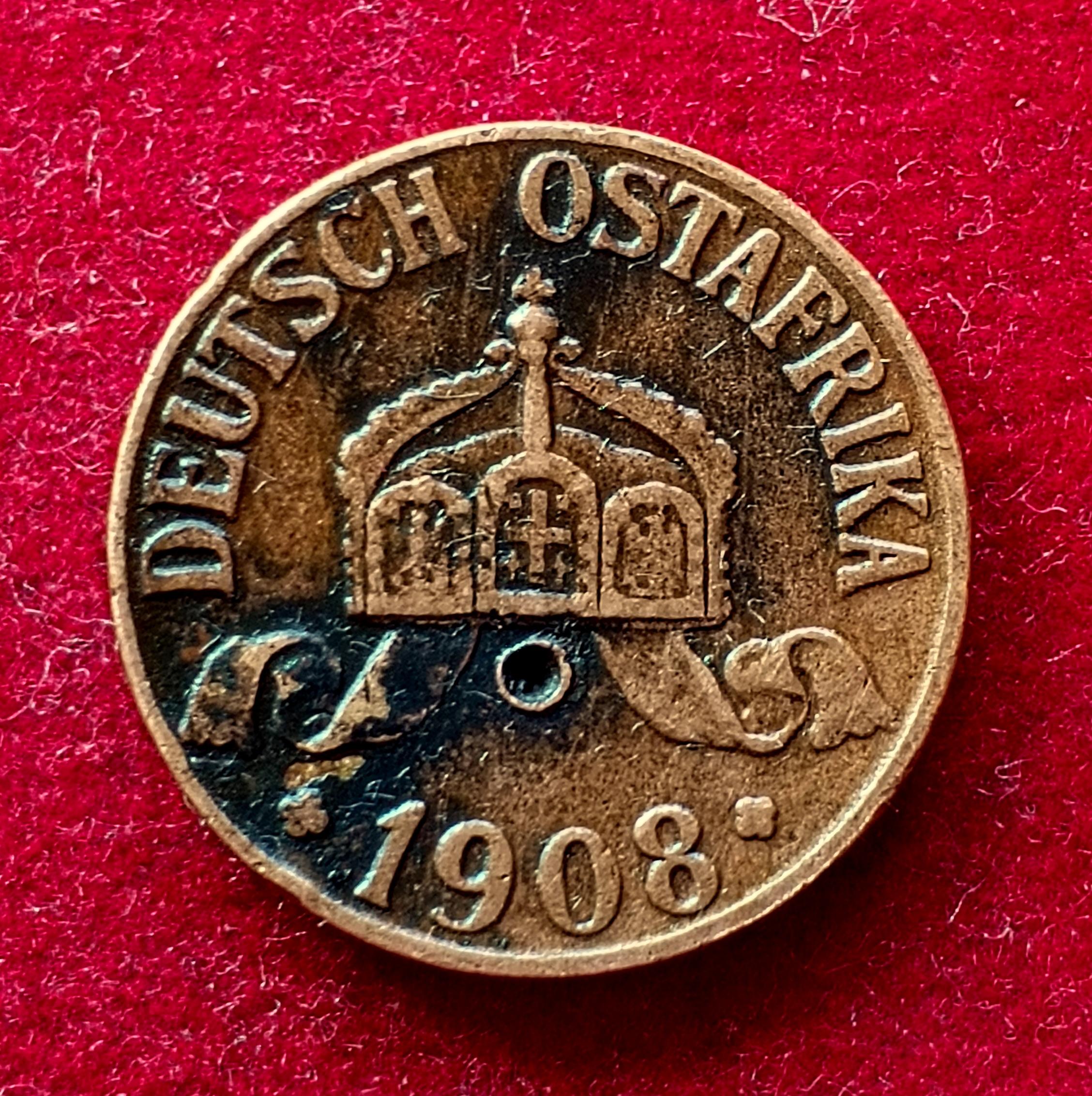 1 Heller German East Africa - Wilhelm II 1908 Coin