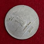 1 Rupee 10'o'Clock Die Rotated Error 2008 Coin (Noida Mint)