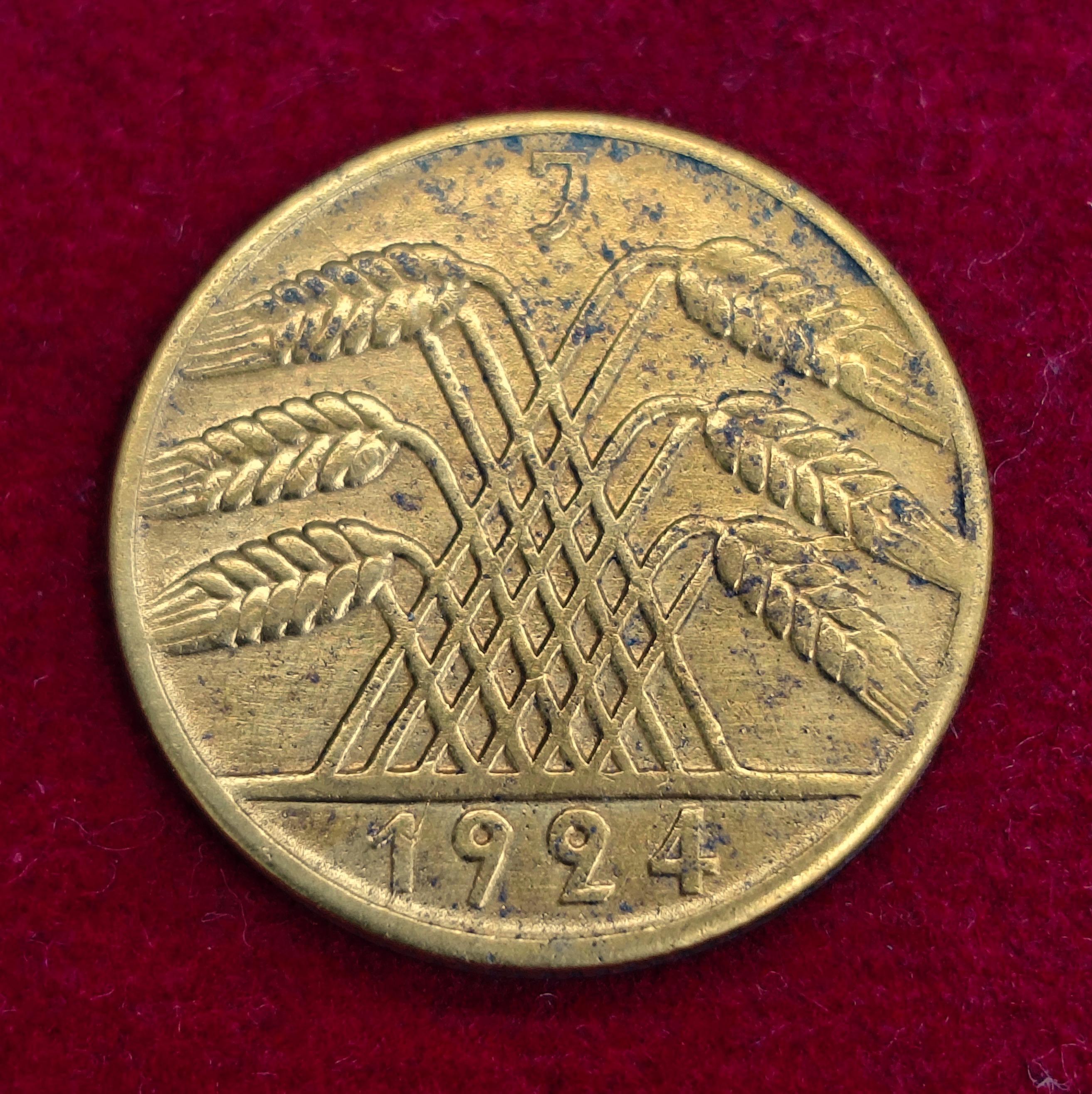 10 Reichspfennig Germany 1924 Coin