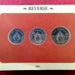 1991 - India Tourism Year (Bombay) UNC 3 Coins Set (Rs.5, Rs.2,Re.1)