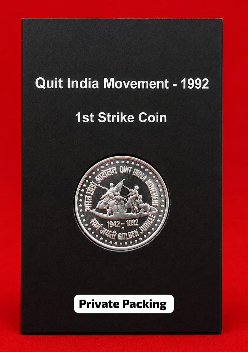 1st Strike - Quit India Movement 1992 Mumbai Mint (Private Packing for Presentation)