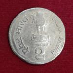 2 Rupees 1994 Off Center Error Coin (Hyderabad Mint)