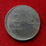 2 Rupees 2009 Off Center Error Coin (Mumbai Mint)