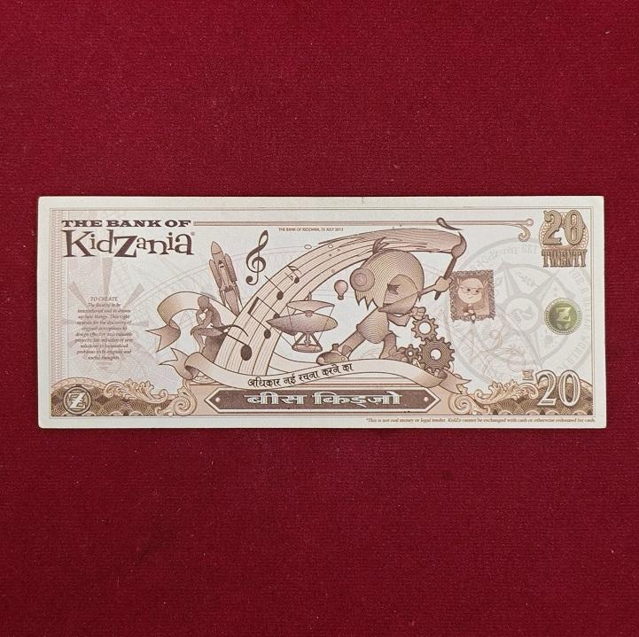20 KidZo KidZania Play Currency Note – Collectible Fantasy Money